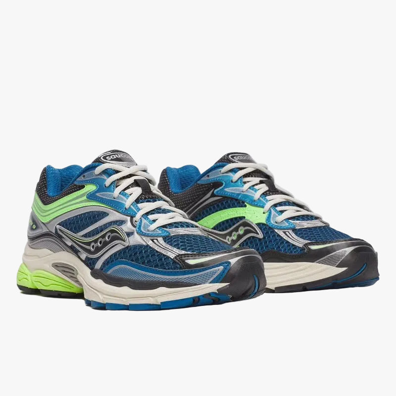 saucony progrid omni 9 blue lime - unisexe