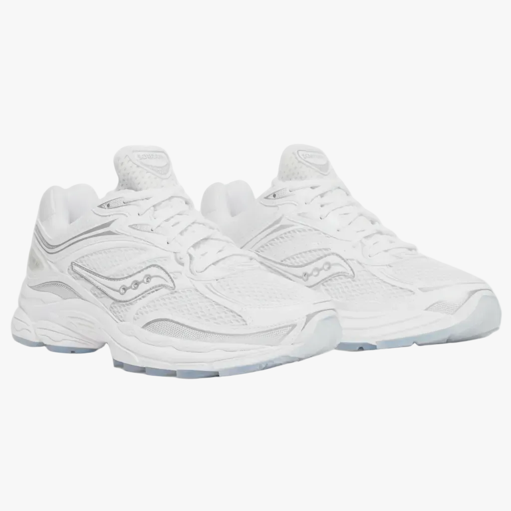 saucony progrid omni 9 white silver - unisexe